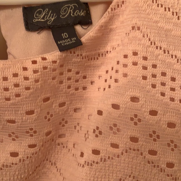 Lily rose peach girls size 10 dress - Picture 2 of 5